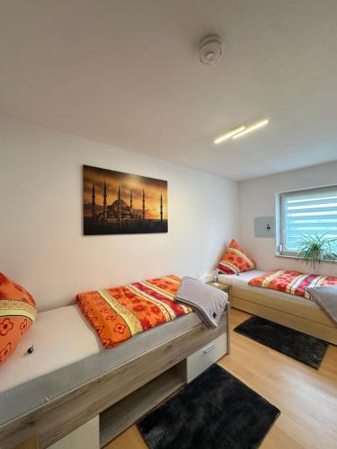 Katil atau katil-katil dalam bilik di Ferienwohnung "Am Rotmoos"