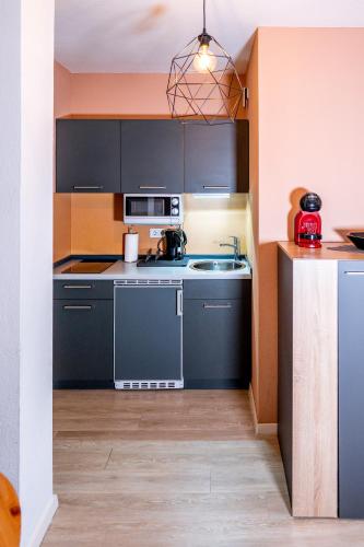 Η κουζίνα ή μικρή κουζίνα στο Ferienwohnung Schaaf