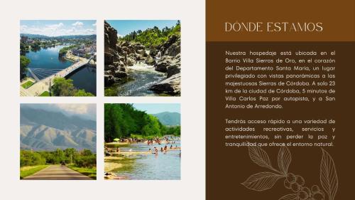 un collage di foto di un fiume con delle persone sopra. di Las Brisas - Hospedaje Serrano a Santa María