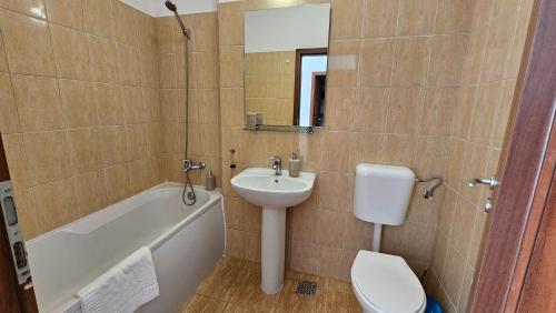 Ένα μπάνιο στο Luca Apartament