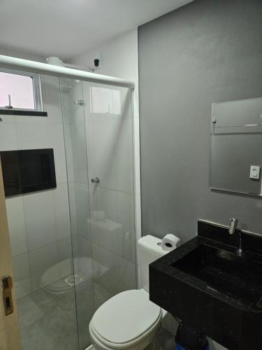 Koupelna v ubytování Residencial Amora
