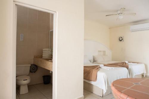 Koupelna v ubytování Hotel Vistamar