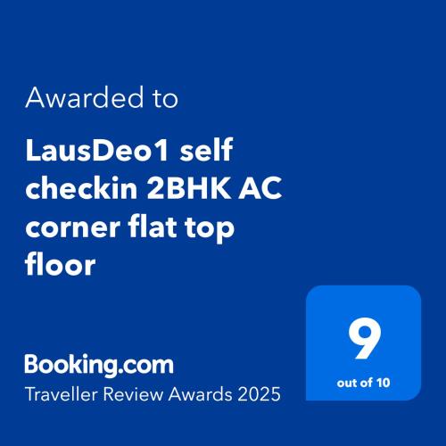 a screenshot of a cell phone with the text wanted to javascriptedit self checkin at LausDeo1 self checkin 2BHK AC corner flat top floor in Trivandrum