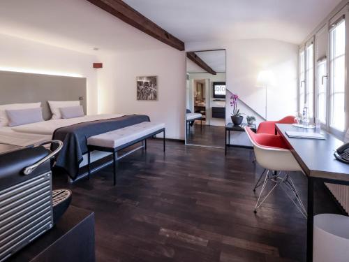Kuchyň nebo kuchyňský kout v ubytování Arthotel Heidelberg