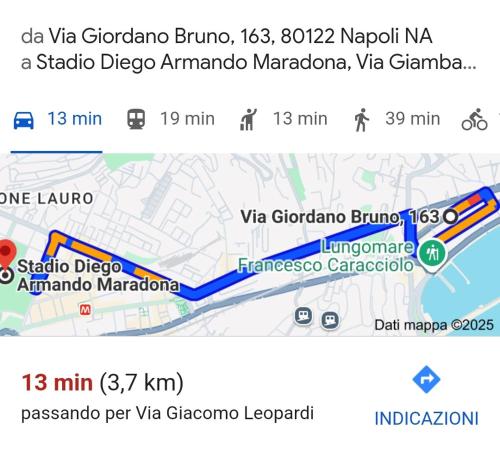a screenshot of a google map of a city at Domus SIRENA in Naples