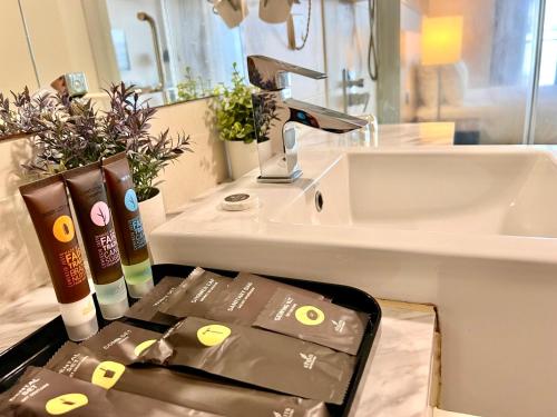 Koupelna v ubytování ASIA MELAKA HOTEL managed by The Straits Hotel & Suites 马六甲亚逸酒店