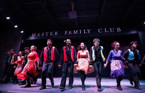 a group of people standing on a stage at Master Family Club in Manavgat