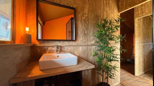 Koupelna v ubytování Glamping la Yurta nel verde Luxe glampingtent