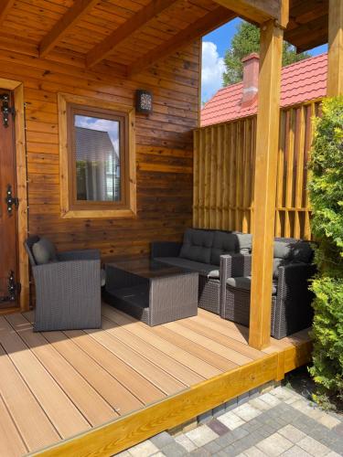 Patio nebo venkovní prostory v ubytování Domek ANITA