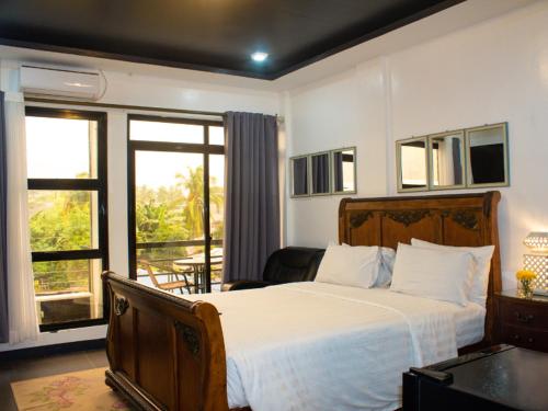 Postel nebo postele na pokoji v ubytování Gmb-Arte' Hotel