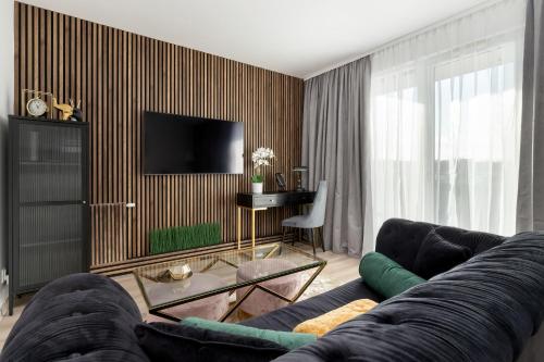 Stylowy Apartament z Parkingiem i Biurkiem w Gdańsku by Noclegi Renters