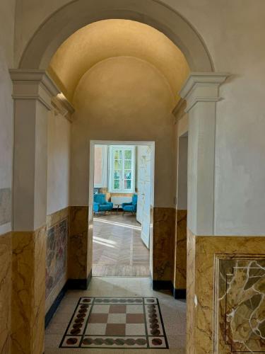 Χώρος καθιστικού στο Suite Exclusive in Villa Buttafava