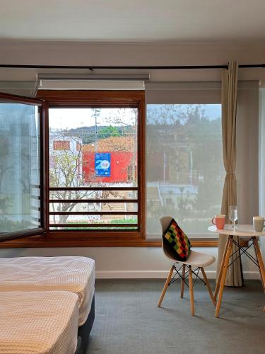 Postel nebo postele na pokoji v ubytování Αλσύλλιο - Alsillio studio apartments