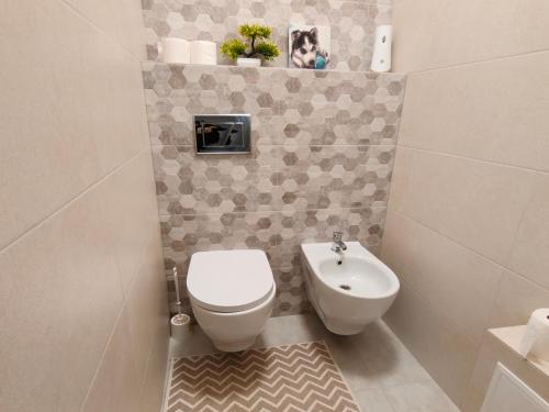 Koupelna v ubytování Apartament lux new