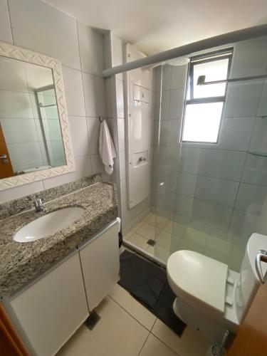 Et badeværelse på Paraiso do Atlântico#Resort #Cabedelo#Vista#mar