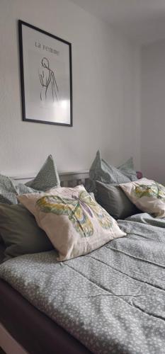 Katil atau katil-katil dalam bilik di Ferienwohnung Bautzenblick
