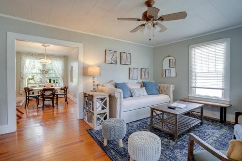 a living room with a couch and a table at Carousel Cottage North Chattanooga Home! in Chattanooga