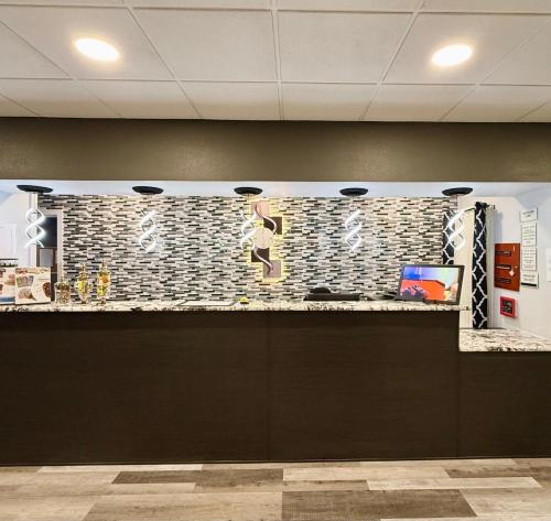 Kuchyň nebo kuchyňský kout v ubytování Vip inn and suites