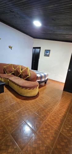 Posezení v ubytování Cabaña en un lugar tranquilo