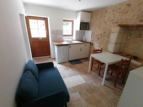 Kuchyň nebo kuchyňský kout v ubytování Gîte des sables