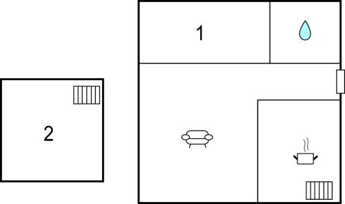 two diagrams showing the positions of two objects at Ferienwohnung Himmelsglueck in Wangerland