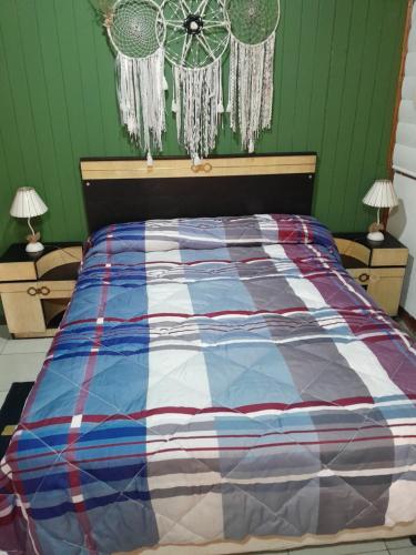 Postel nebo postele na pokoji v ubytování cabañas en reyes