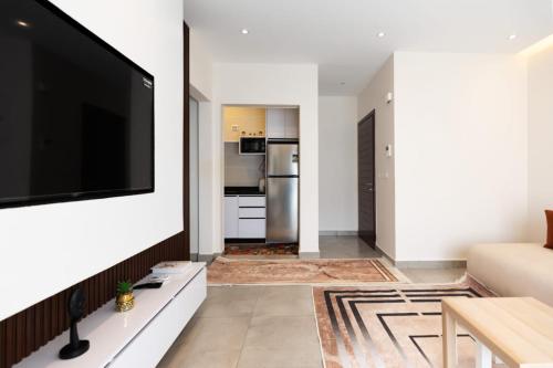 Kuchyň nebo kuchyňský kout v ubytování Madinaty So fancy at Privado