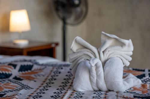 Cama o camas de una habitación en Puncak Gunung Kintamani