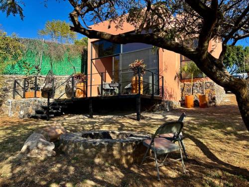 Ein Garten an der Unterkunft Amara Tepoztlán