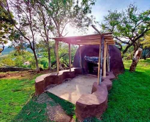 Ein Garten an der Unterkunft Amara Tepoztlán