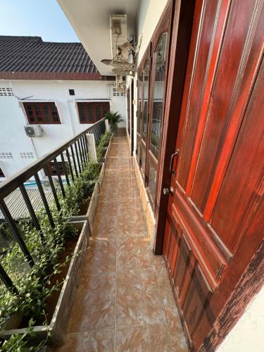 Балкон или терраса в Vang Vieng Green hotel 1
