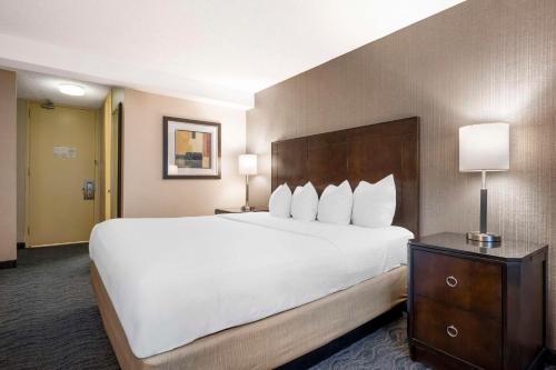 a large white bed in a hotel room at Best Western Grant Park Hotel in Chicago