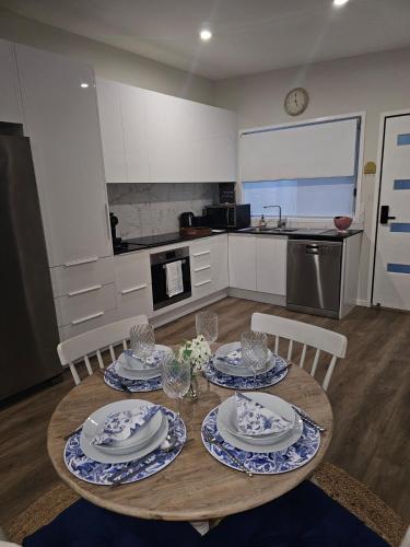 Kuchyň nebo kuchyňský kout v ubytování Mayers Cottage