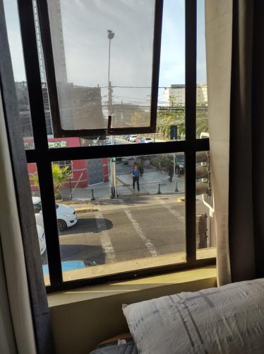 a view of a street from a window at Hotel Los Angeles Iquique in Iquique