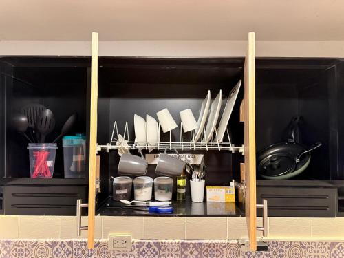Dapur atau dapur kecil di Apartaestudios en Zona Turística de Popayán