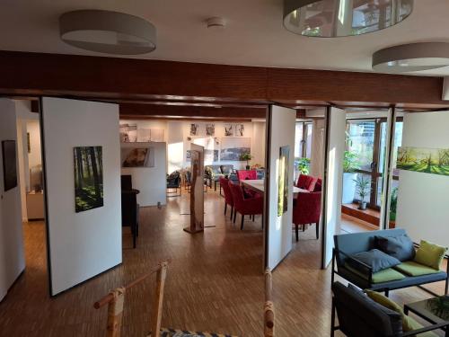 Kuchyň nebo kuchyňský kout v ubytování Hotel Scharfes Eck