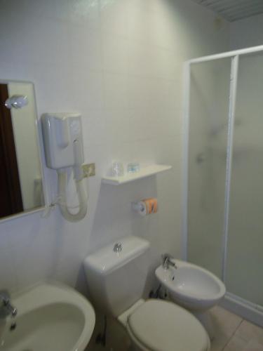 Koupelna v ubytování Albergo La Mimosa