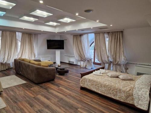 TV a/nebo společenská místnost v ubytování Danube Hotel & Spa