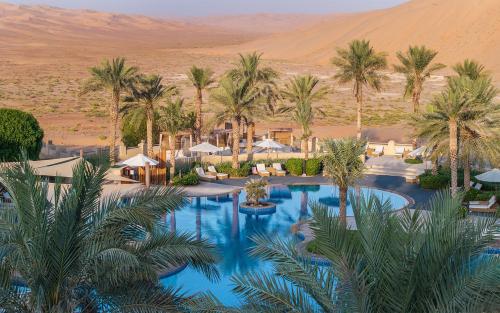 an aerial view of a resort in the desert at Anantara Qasr al Sarab Desert Resort in Jurayrah