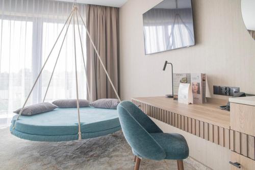 Katil atau katil-katil dalam bilik di Hotel Astor