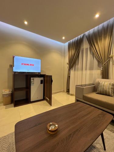 Televisyen dan/atau pusat hiburan di برايت ستار للشقق المفروشة
