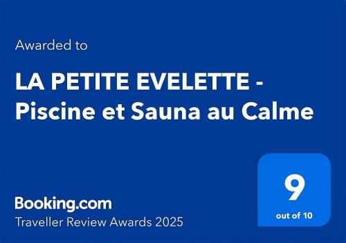 a screenshot of a cell phone with the text wanted to la petite eyelite at LA PETITE EVELETTE - Piscine et Sauna au Calme in Ohey