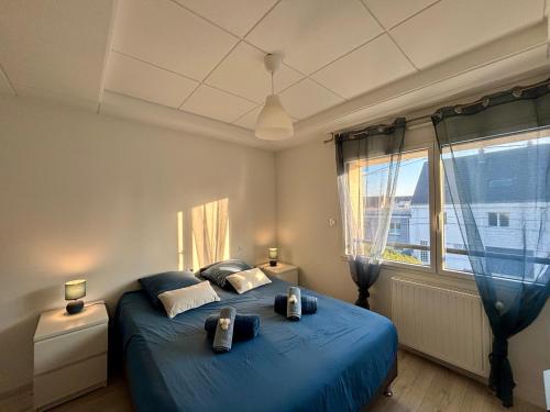 Postel nebo postele na pokoji v ubytování Maison contemporaine refaite à neuf - À 50M de l'océan