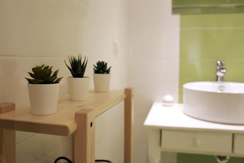 Koupelna v ubytování Gatelouzou Apartments