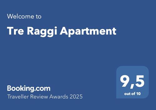 a sign that says tree ragkat appointment with a blue background at Tre Raggi Apartment in Venice