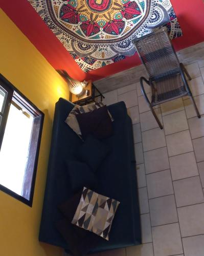 an overhead view of a bathroom with a ceiling at Casa Amarela in Paraty