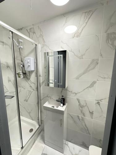 Koupelna v ubytování The Wolfs Tavern