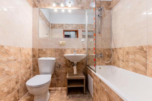 A bathroom at Hotel Hrabovo