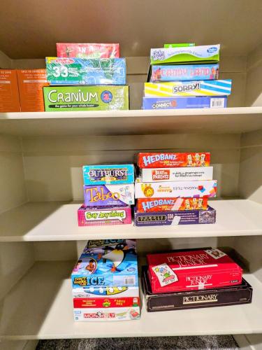 a shelf filled with lots of different types of cereal at BRAND NEW World Adventure at Aspen Crest in Beaver