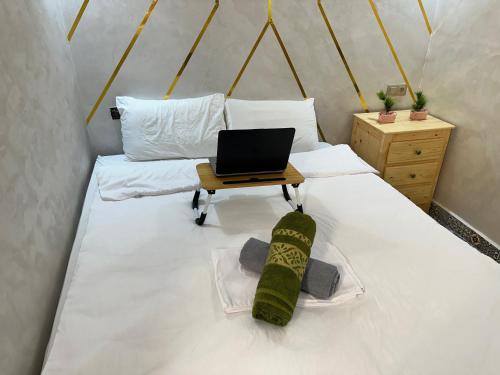 Ένα ή περισσότερα κρεβάτια σε δωμάτιο στο Surf home Appartement